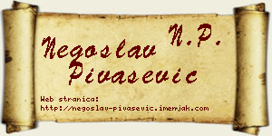Negoslav Pivašević vizit kartica